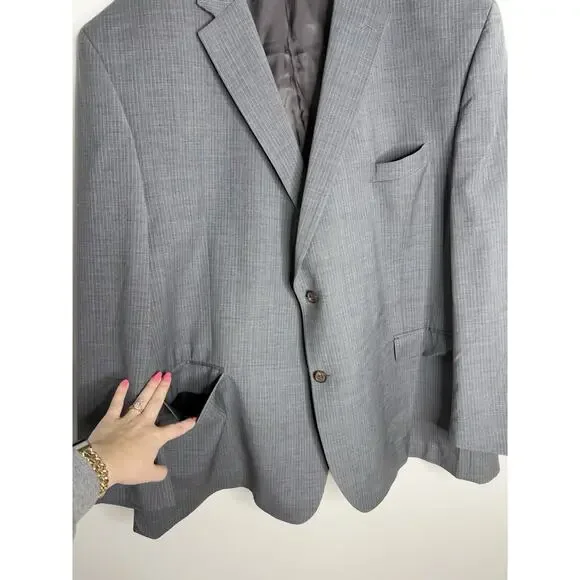 Lauren Ralph Lauren Men’s Wool Single Breasted Blazer Gray Size 52R Two Button - Picture 5 of 13